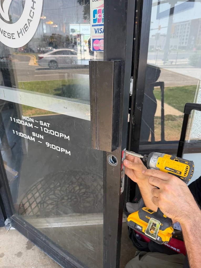 Commercial door lock repair at Seven Corners in Falls Church, VA