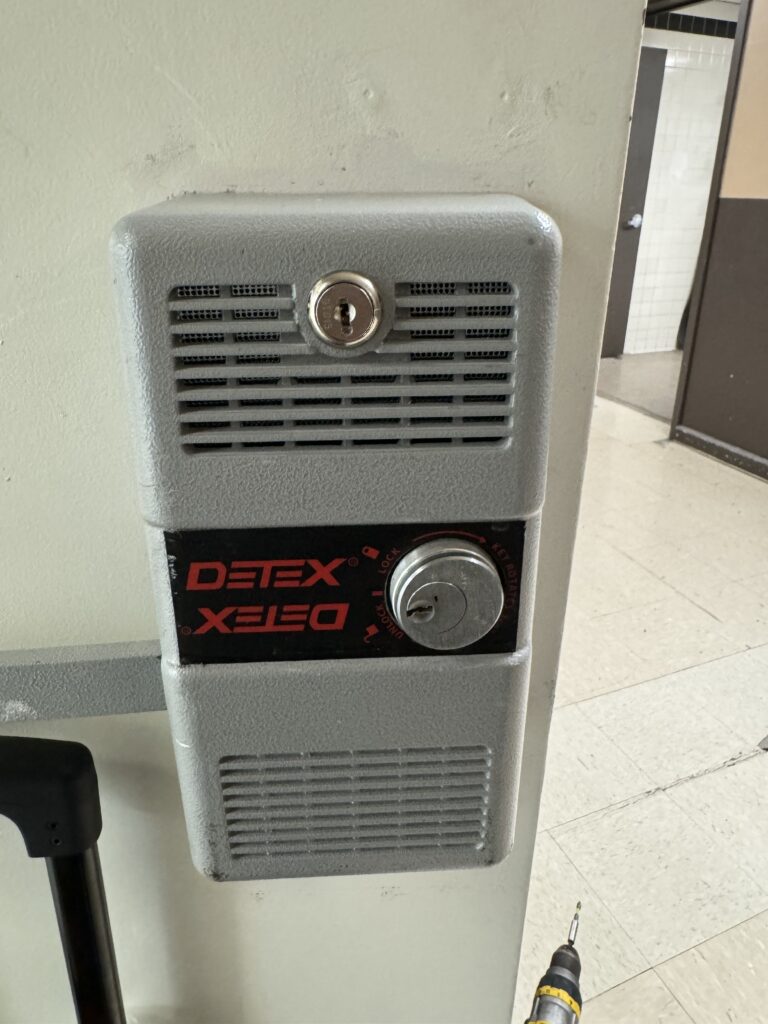 DETEX commercial door lock and exit device hardware in Northern Virginia